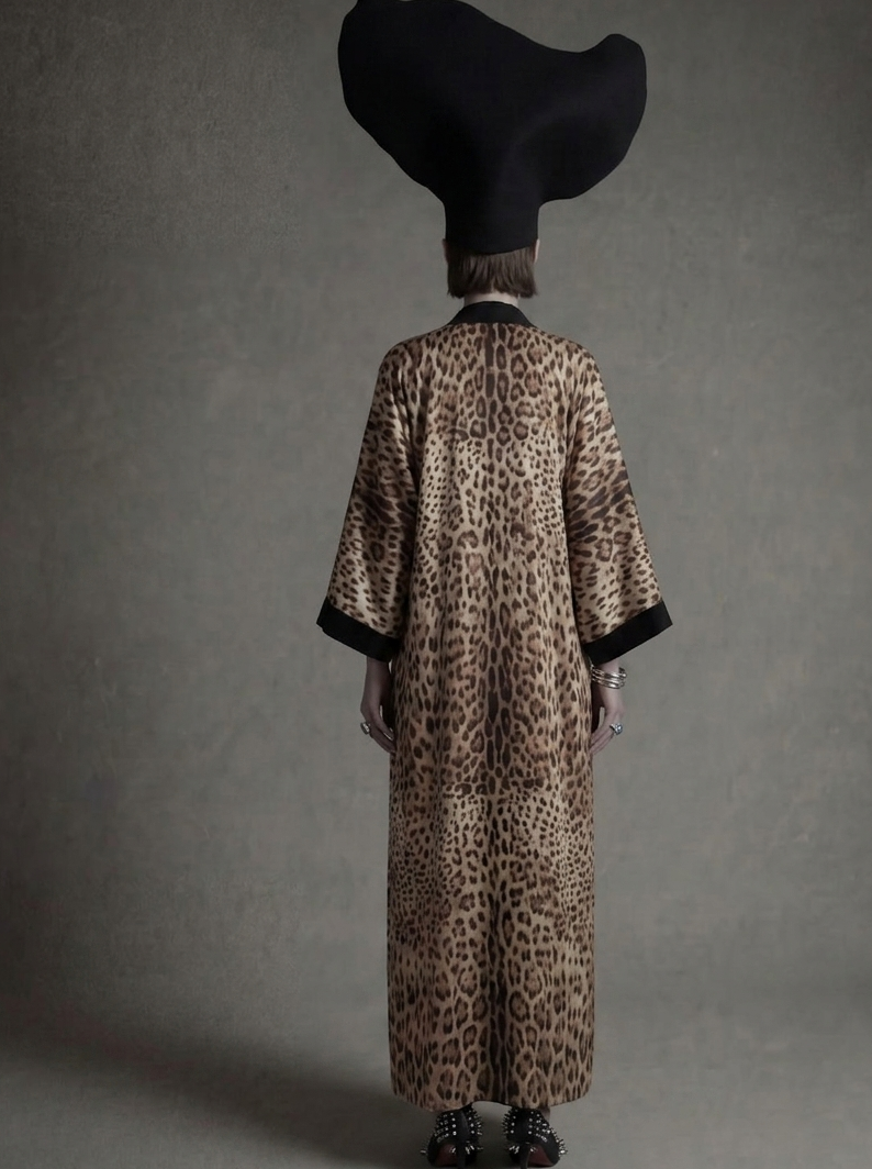 What Remains – Leopard Print Robe Set with Inner Dress
A refined Atelier Hekayat set designed for effortless layering and modern elegance.